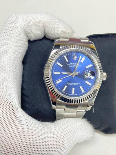 Rolex Datejust 41mm 2836 Movement Blue Dial Watch